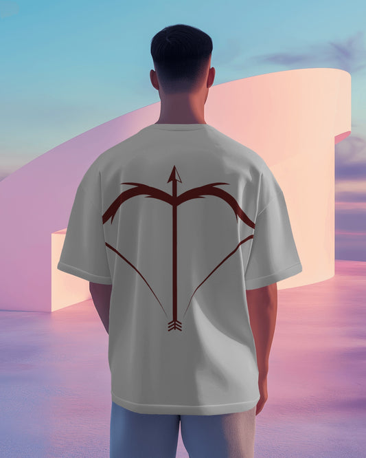 Arrow print oversized unisex tee