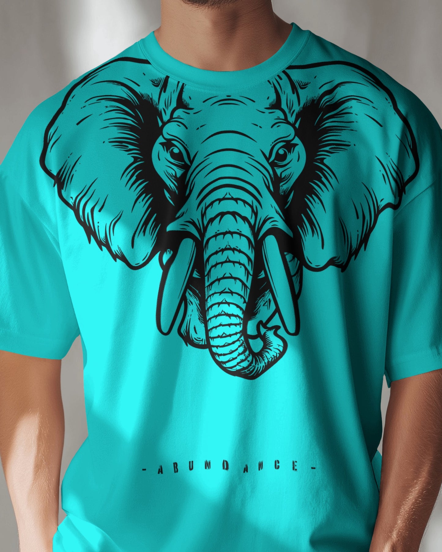 Elephant print multi colour premium oversized unisex