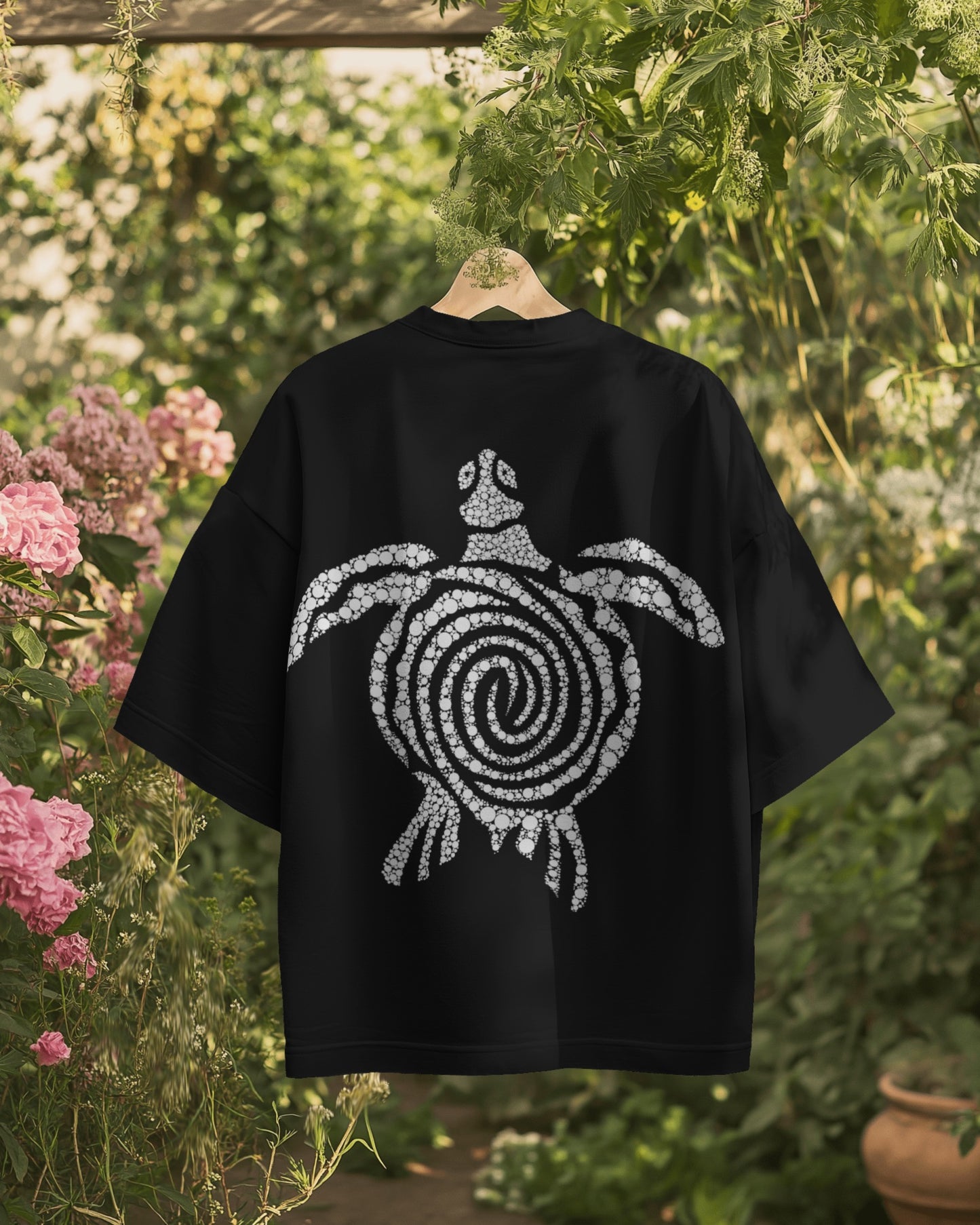 Black immortal oversized unisex tee