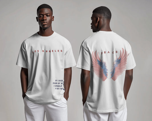 Wings oversized white unisex